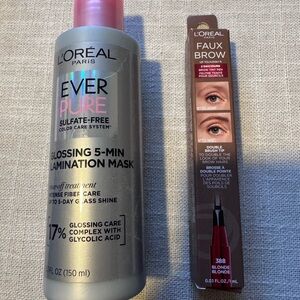 🔴L'Oreal Ever Pure Glossing Mask & Faux Brow Set - Blonde